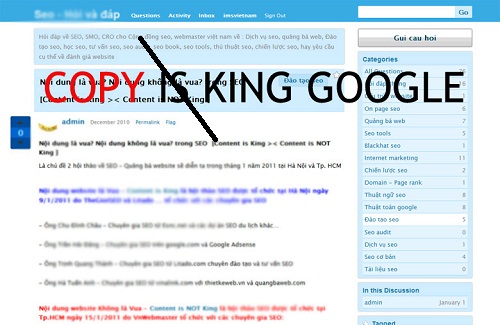Copy is not King Google Copy is not King Google